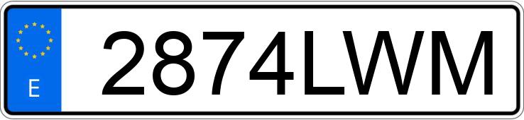 Numer rejestracyjny 2874LWM posiada YAMAHA T-MAX