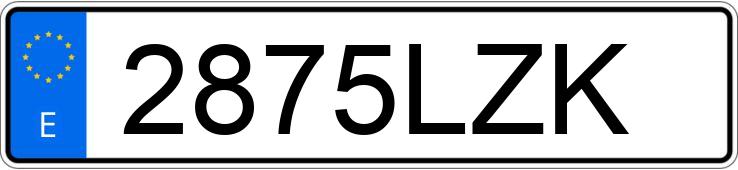 Numer rejestracyjny 2875LZK posiada MERCEDES C (206)