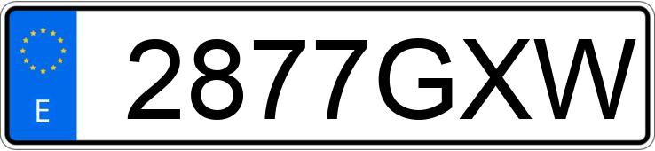 Numer rejestracyjny 2877GXW posiada FIAT 500