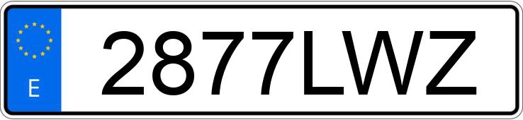 Numer rejestracyjny 2877LWZ posiada YAMAHA MT 07