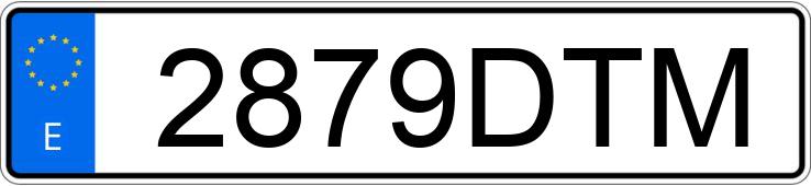 Numer rejestracyjny 2879DTM posiada PORSCHE CAYENNE