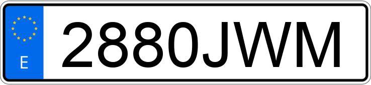 Numer rejestracyjny 2880JWM posiada MERCEDES C (205)