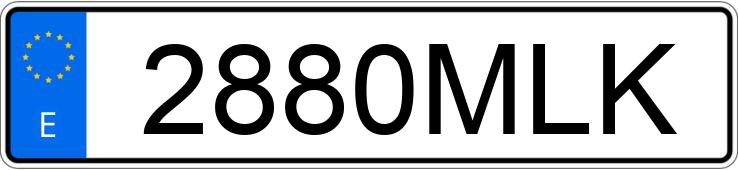 Numer rejestracyjny 2880MLK posiada PEUGEOT PARTNER