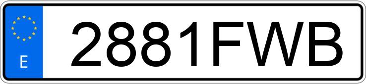 Numer rejestracyjny 2881FWB posiada BMW R 1200