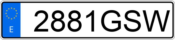 Numer rejestracyjny 2881GSW posiada AUDI A5