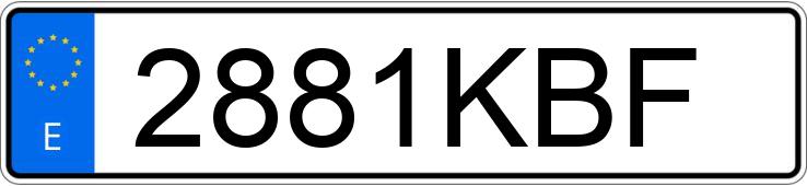 Numer rejestracyjny 2881KBF posiada TOYOTA HILUX