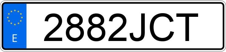 Numer rejestracyjny 2882JCT posiada AUDI A4