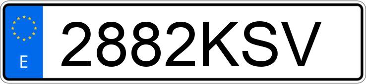 Numer rejestracyjny 2882KSV posiada VOLKSWAGEN GOLF