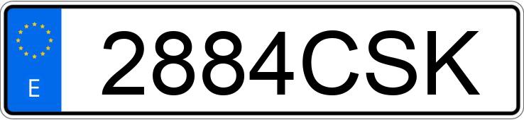 Numer rejestracyjny 2884CSK posiada DAEWOO KALOS