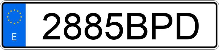 Numer rejestracyjny 2885BPD posiada PEUGEOT 206