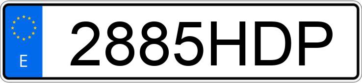 Le numéro d’enregistrement 2885HDP a OPEL CORSA