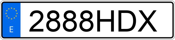 Numer rejestracyjny 2888HDX posiada FORD TRANSIT