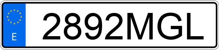Registreringsnummer2892MGL har PORSCHE TAYCAN