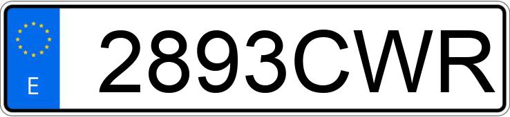 Numer rejestracyjny 2893CWR posiada VOLKSWAGEN GOLF