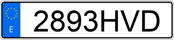 Numer rejestracyjny 2893HVD posiada VOLKSWAGEN GOLF