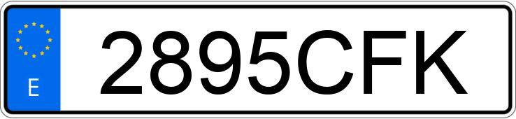 Numer rejestracyjny 2895CFK posiada VOLKSWAGEN GOLF