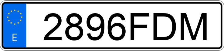 Numer rejestracyjny 2896FDM posiada PEUGEOT 307