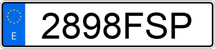 Numer rejestracyjny 2898FSP posiada AUDI A3