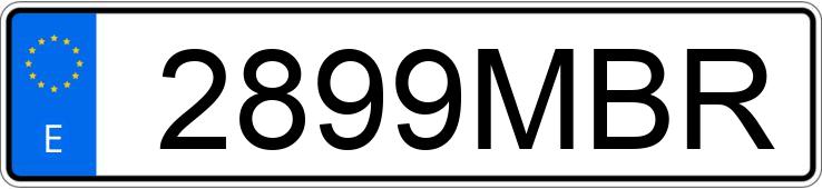 Numer rejestracyjny 2899MBR posiada VOLKSWAGEN TOURAN