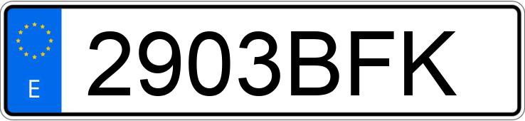 Numer rejestracyjny 2903BFK posiada RENAULT MEGANE