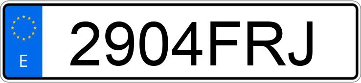 Numer rejestracyjny 2904FRJ posiada BMW SERIE 5