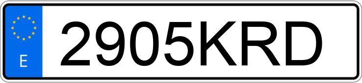 Numer rejestracyjny 2905KRD posiada HONDA S-WING 125