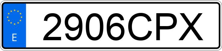 Numer rejestracyjny 2906CPX posiada PIAGGIO COMMERCIAL PORTER