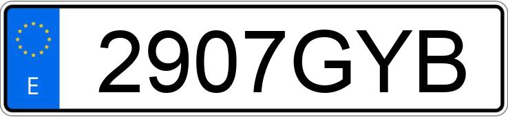 Numer rejestracyjny 2907GYB posiada DACIA SANDERO