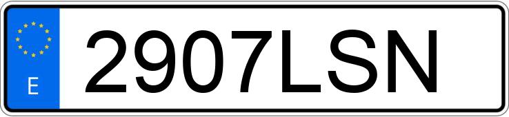 Numer rejestracyjny 2907LSN posiada TOYOTA GT86