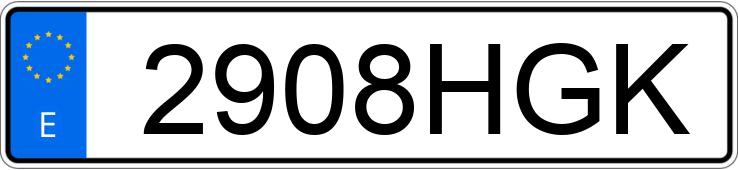 Numer rejestracyjny 2908HGK posiada MERCEDES C (204)