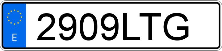 Numer rejestracyjny 2909LTG posiada RENAULT C