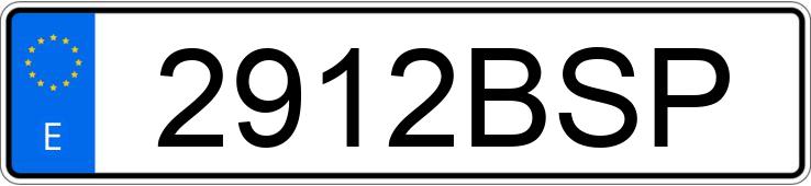 Numer rejestracyjny 2912BSP posiada SEAT IBIZA