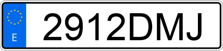 Numer rejestracyjny 2912DMJ posiada PEUGEOT 206