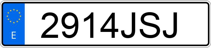 El número de registro 2914JSJ tiene PORSCHE MACAN