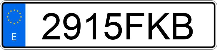 Die Registrierungsnummer 2915FKB hat OPEL VECTRA