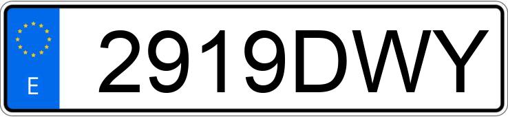 Numer rejestracyjny 2919DWY posiada RENAULT MEGANE