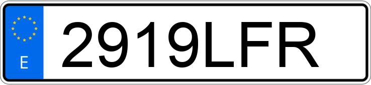 Numer rejestracyjny 2919LFR posiada PEUGEOT PARTNER