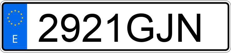 Numer rejestracyjny 2921GJN posiada VOLKSWAGEN PASSAT