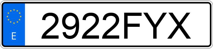 Numer rejestracyjny 2922FYX posiada KIA CARNIVAL