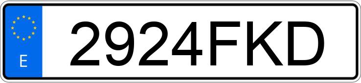 Numer rejestracyjny 2924FKD posiada VOLKSWAGEN LT