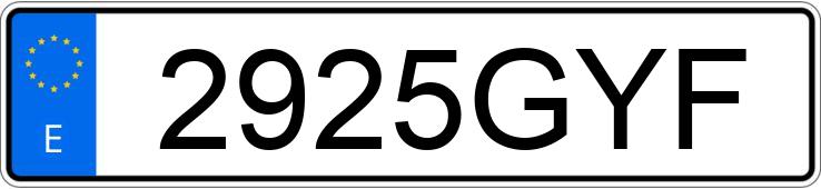 Numer rejestracyjny 2925GYF posiada SEAT IBIZA