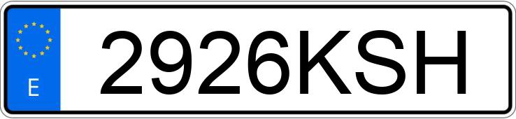 Numer rejestracyjny 2926KSH posiada FORD TRANSIT