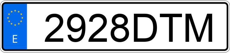 Numer rejestracyjny 2928DTM posiada RENAULT KANGOO