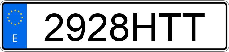 Numer rejestracyjny 2928HTT posiada PORSCHE CAYENNE