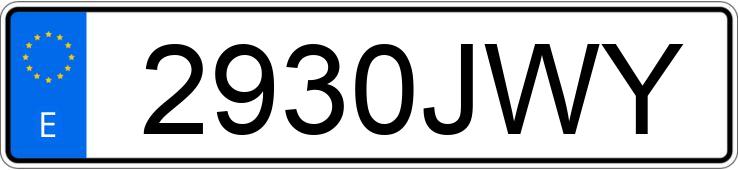 Numer rejestracyjny 2930JWY posiada MERCEDES CITAN