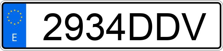 Numer rejestracyjny 2934DDV posiada PEUGEOT 206