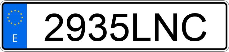 Numer rejestracyjny 2935LNC posiada RENAULT ESPACE