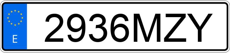 Numer rejestracyjny 2936MZY posiada VOLKSWAGEN GOLF PLUS