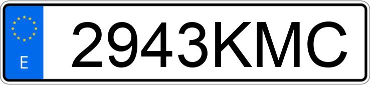 Numer rejestracyjny 2943KMC posiada FIAT 500