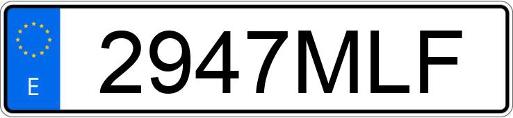 Die Registrierungsnummer 2947MLF hat CUPRA LEON